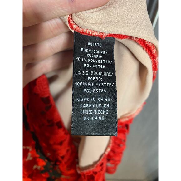 Jill Stuart Cherry Lace Midi Dress women's 8 - Picture 5 of 6